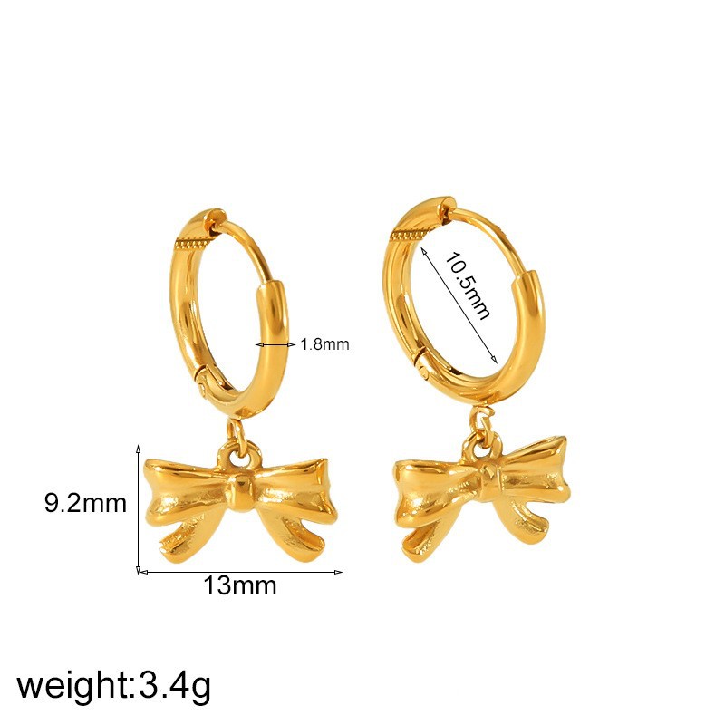 2Pk Mid Earring  |  Womens Jewelry Jewelry gold plated bows