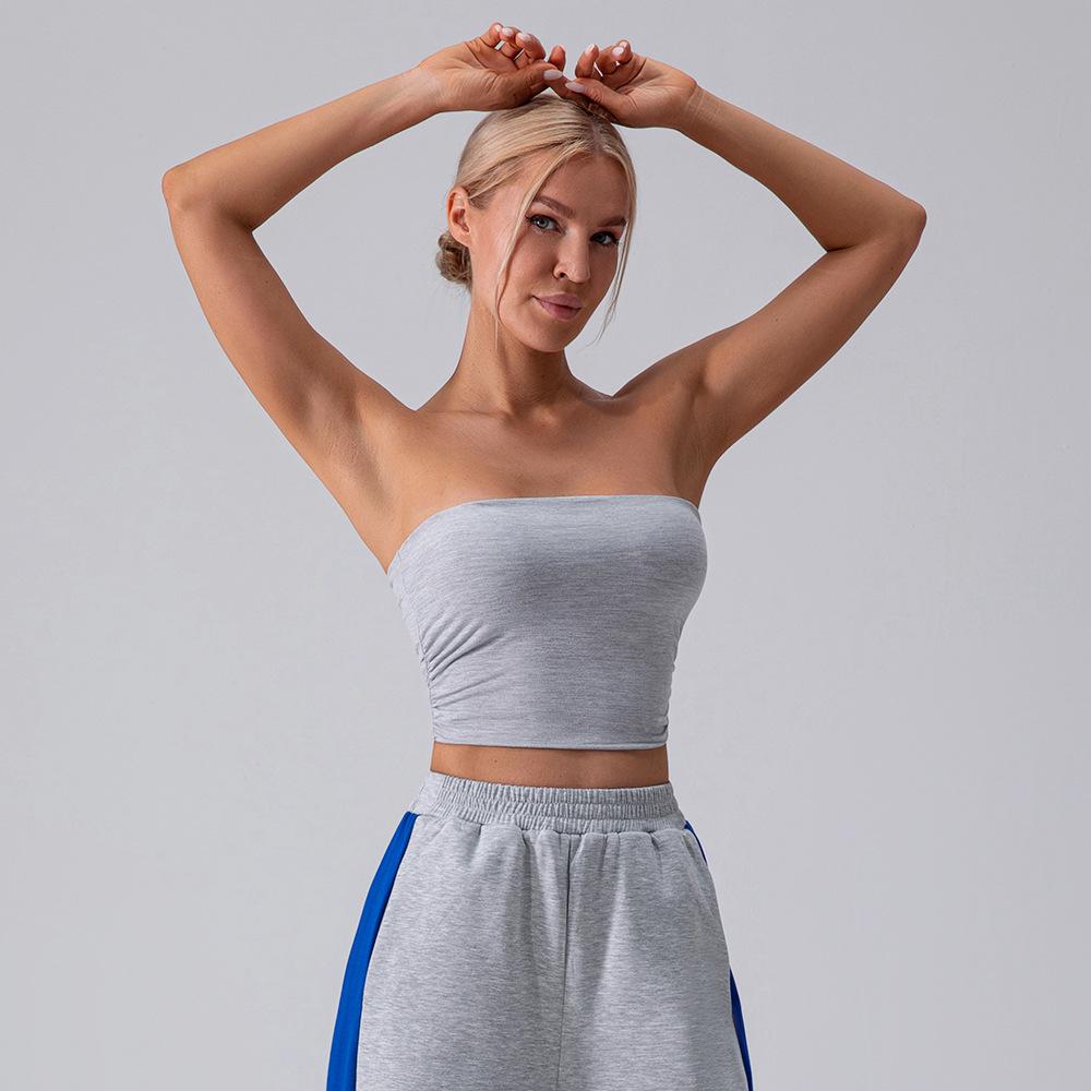 All Day Tube Top  |  Womens Tops Tops grey marle