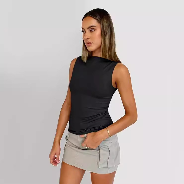 Blair Open Back Cami  |  Womens Tops Tops blue slate