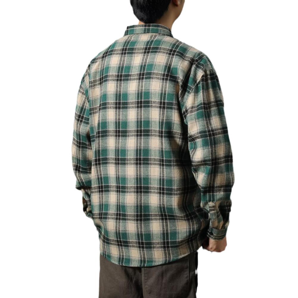 Boston Long Sleeve Shirt  |  Mens Shirts & Polos Mens Clothing emerald waffle check