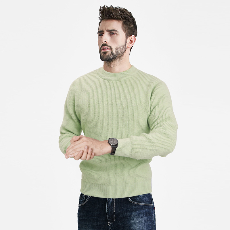 Box Fit Crew Knit  |  Mens Sweaters Mens Clothing cream