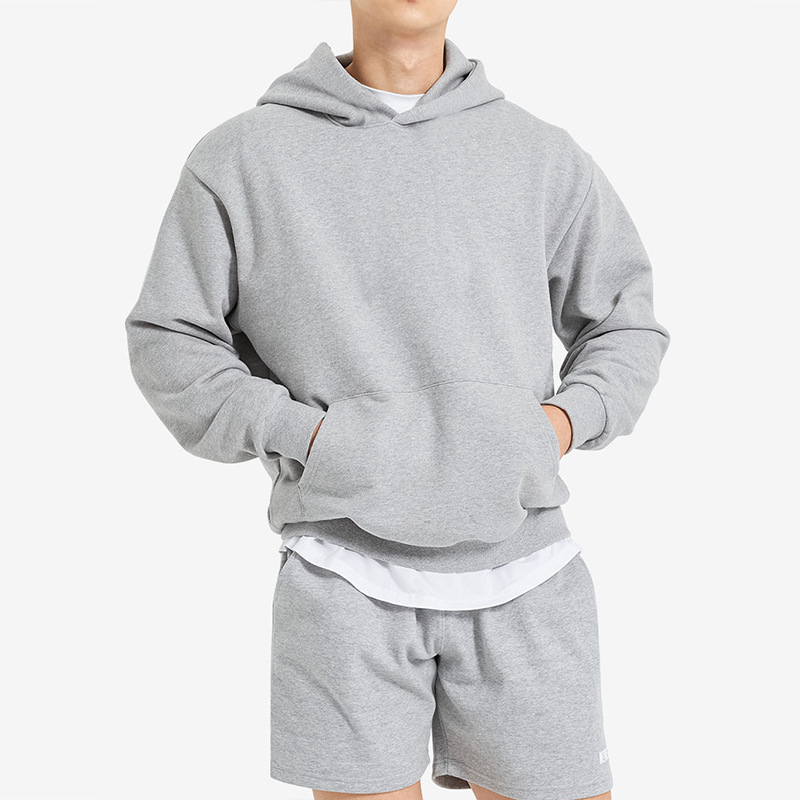 Box Fit Hoodie  |  Mens Sweats & Hoodies Mens Clothing grey marle