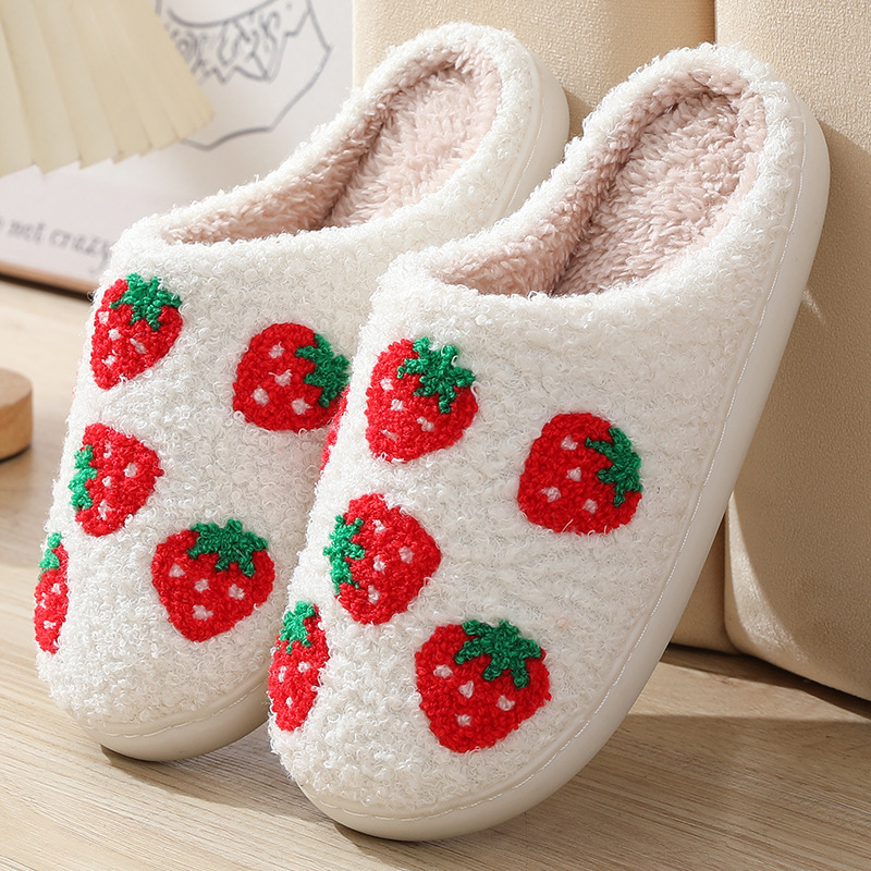 Cozy Novelty Scuff Slipper  |  Womens Sleepwear Sleepwear cherries cream