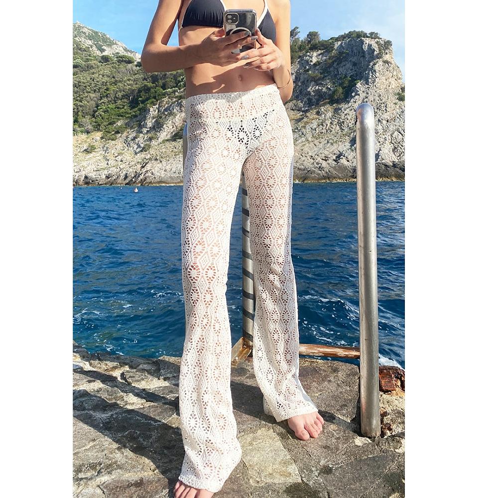 Crochet Beach Pant  |  Womens Pants Pants black