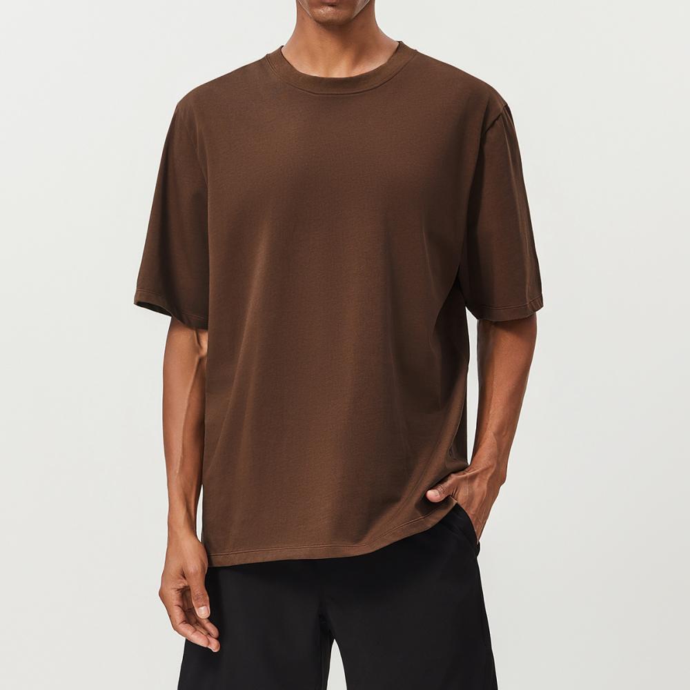 Cropped Fit T-Shirt  |  Mens Tees & Tanks Mens Clothing coffee