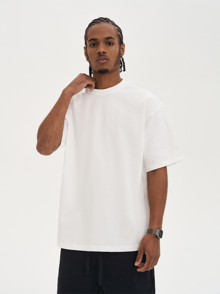 Cropped Fit Textured T-Shirt  |  Mens Tees & Tanks Mens Clothing Mens