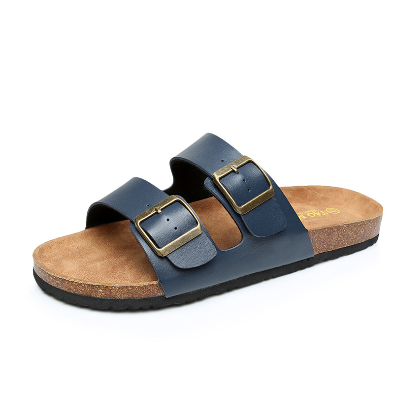 Double Buckle Sandal  |  Mens Shoes khaki