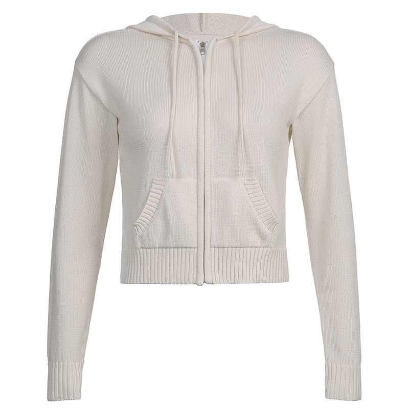 Double Zip Hoodie  |  Womens Sweaters & Cardigans Sweaters & Cardigans porcelain