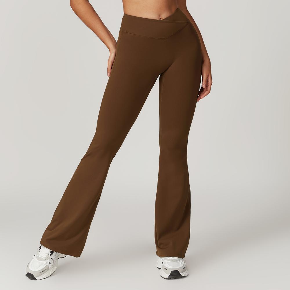 Fleece Lined Split Leg Flare  |  Womens Pants Pants cappuccino