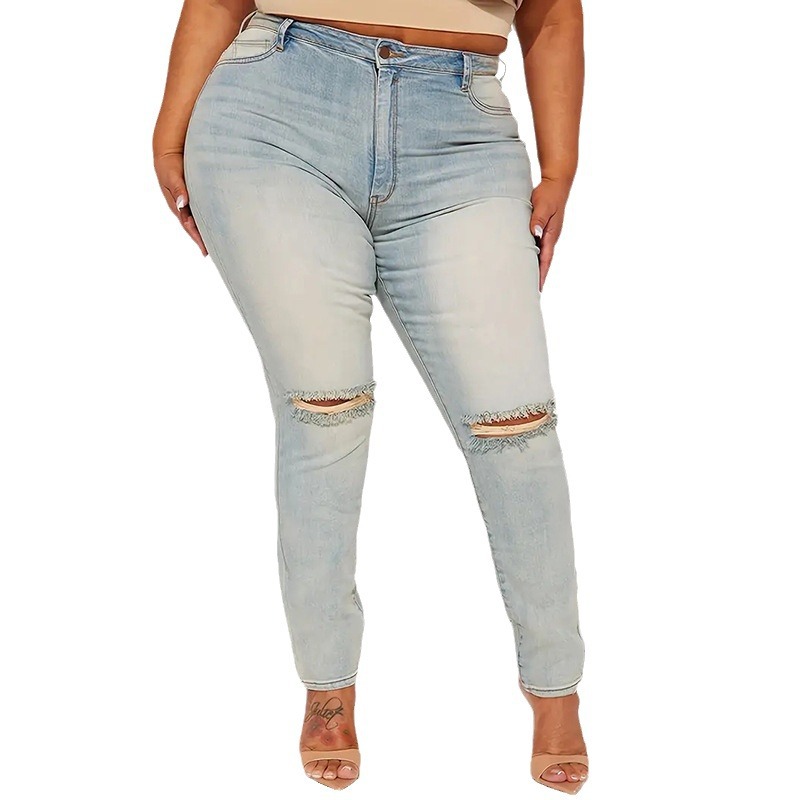 High Rise Skinny Jean  |  Womens Jeans Jeans bells blue rip