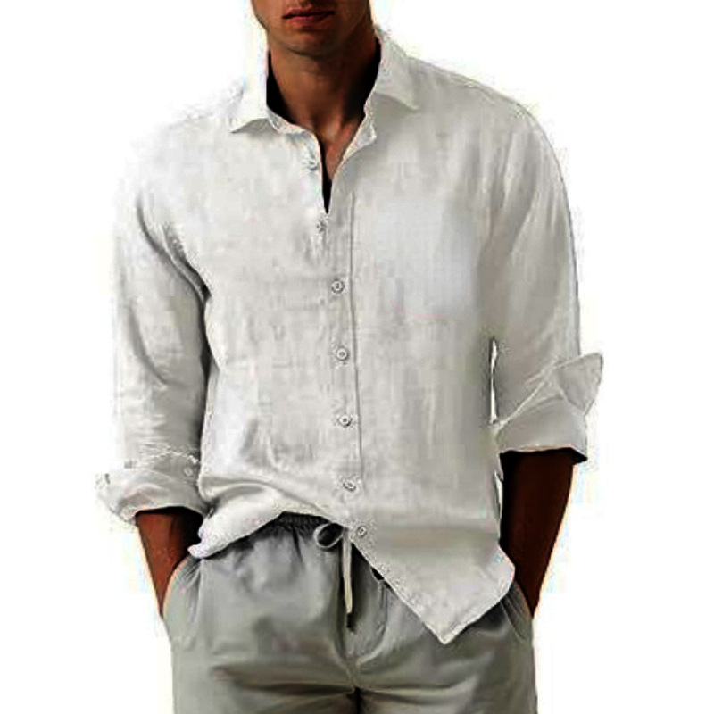 Linen Long Sleeve Shirt  |  Mens Shirts & Polos Mens Clothing Mens