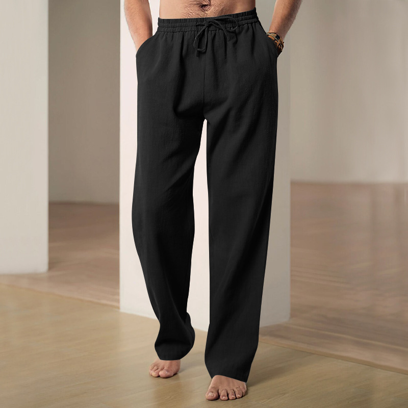 Linen Pleat Pant  |  Mens Pants Mens Clothing black