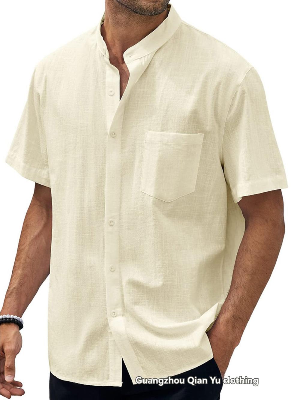 Linen Short Sleeve Shirt  |  Mens Shirts & Polos Mens Clothing Mens