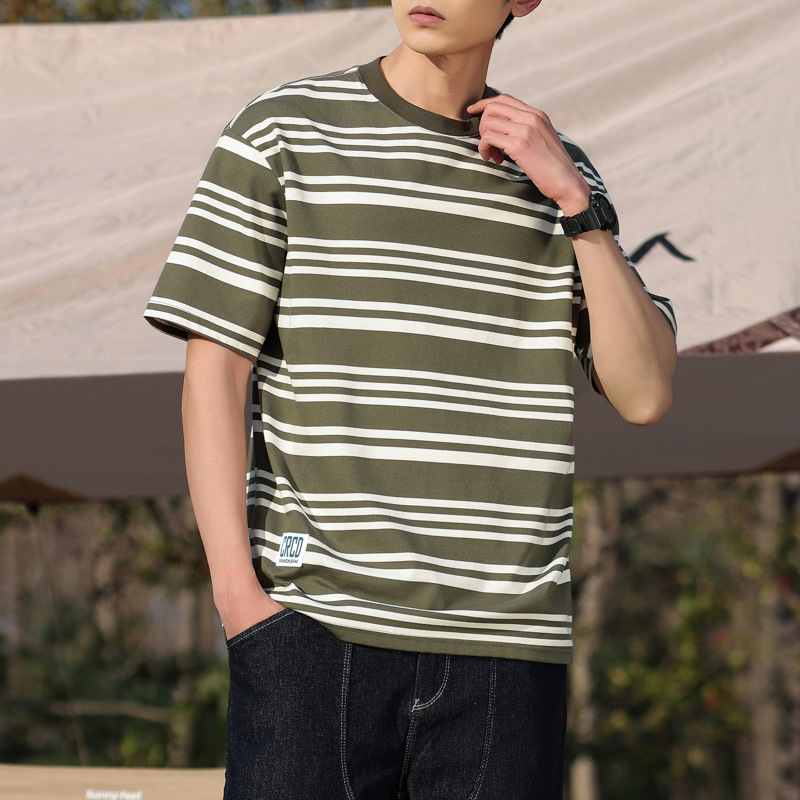 Loose Fit Stripe T-Shirt  |  Mens Tees & Tanks Mens Clothing Mens