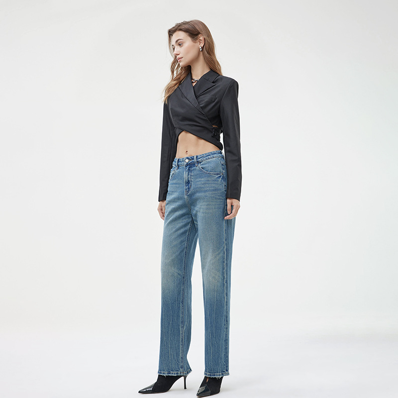 Loose Straight Jean  |  Womens Jeans Jeans bells blue