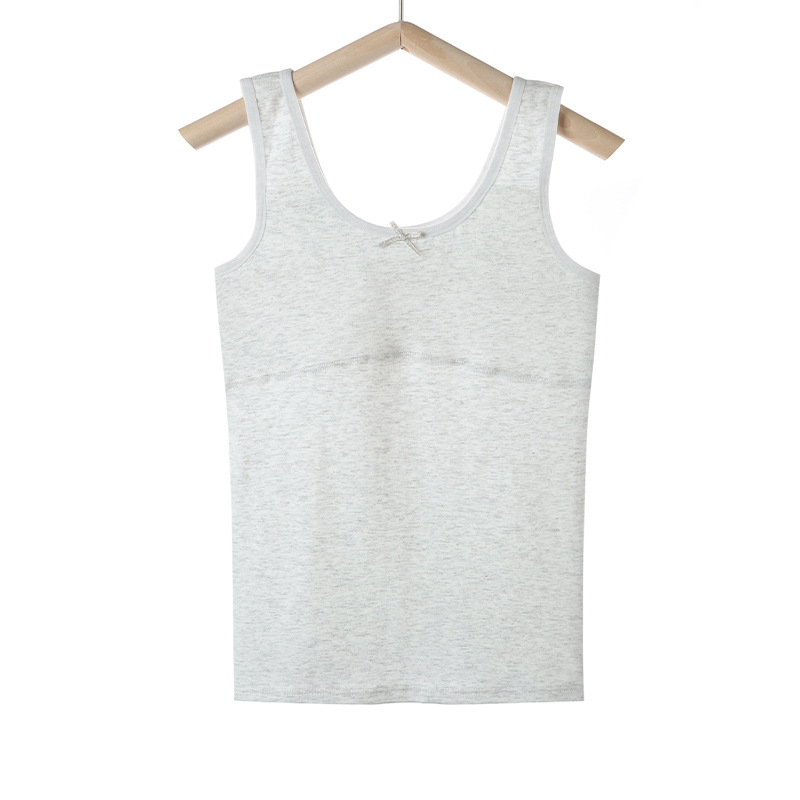 Lou Picot Trim Tank  |  Womens Tops Tops grey marle