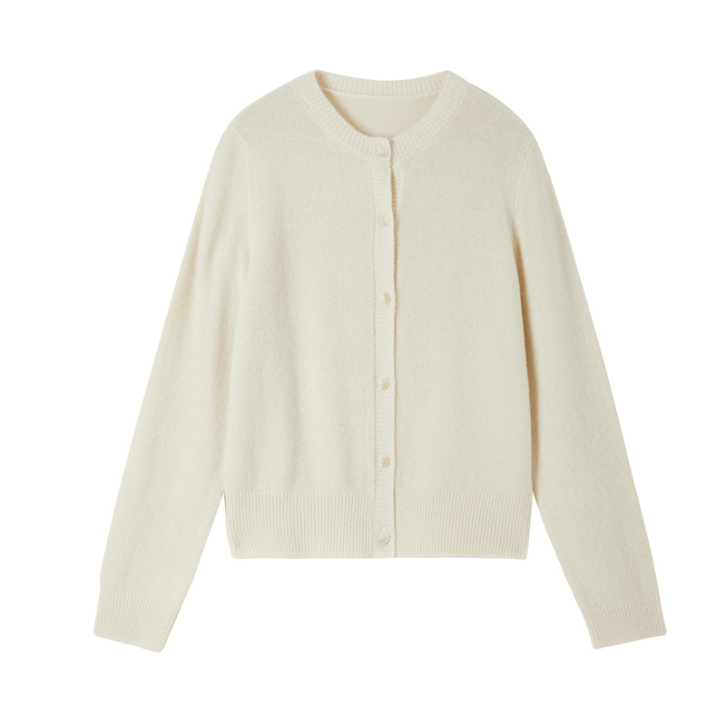 Lux Crew Button Cardigan  |  Womens Sweaters & Cardigans Sweaters & Cardigans lemon icing