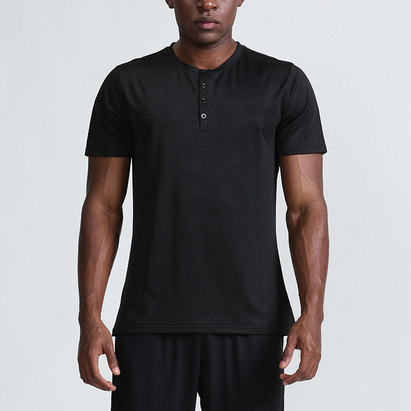 Organic Henley T-Shirt  |  Mens Tees & Tanks Mens Clothing black