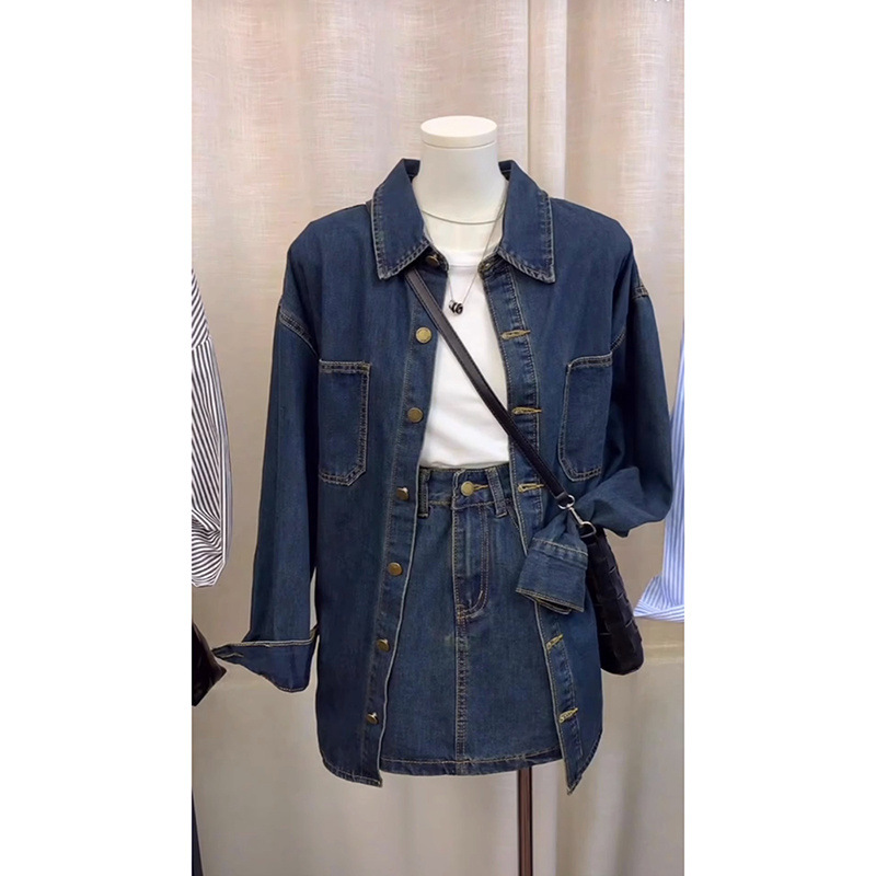 Oversized Denim Shirt  |  Womens Jackets Jackets indigo