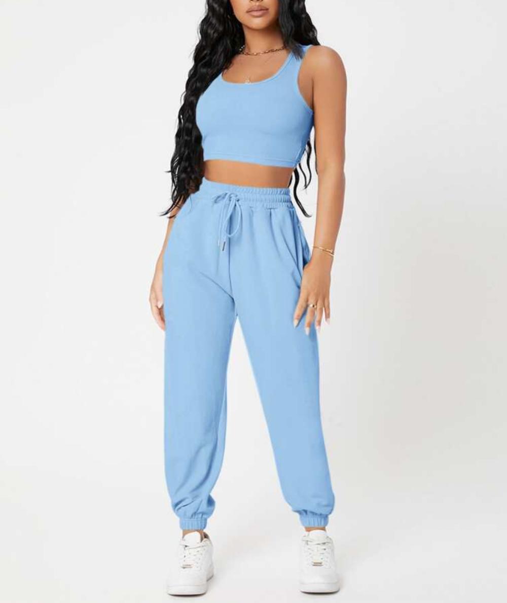 Plush Essential Gym Sweatpant  |  Womens Pants Pants adrift blue