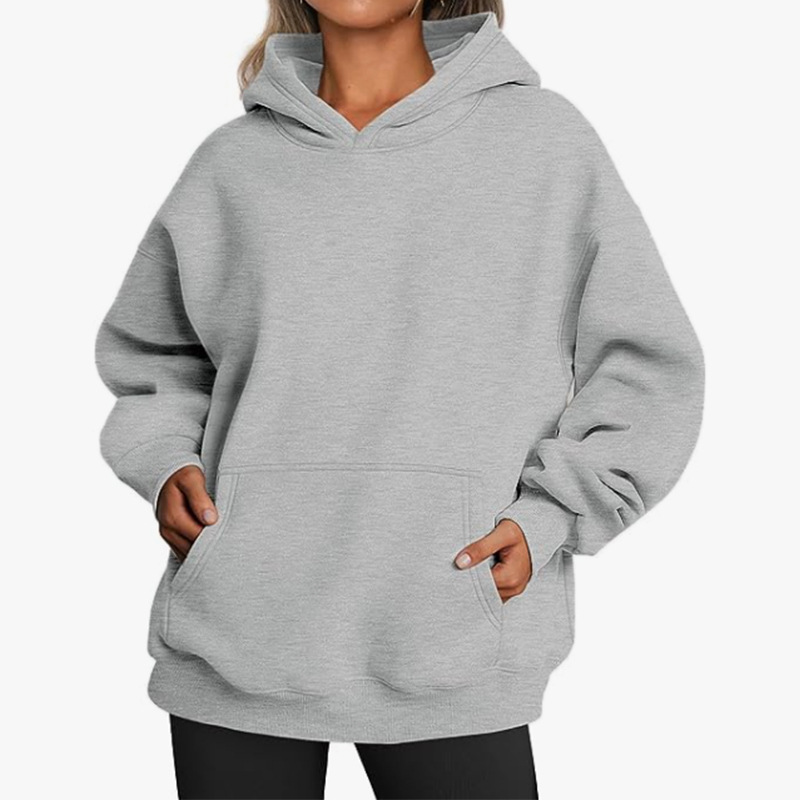 Plush Premium Hoodie  |  Womens Sweats & Hoodies Sweats & Hoodies cloudy grey marle