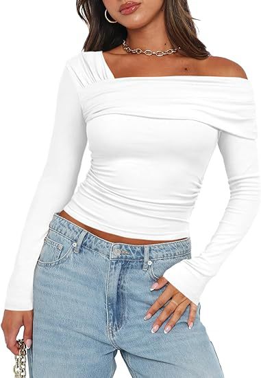 Rhi Gathered Off The Shoulder Long Sleeve  |  Womens Tops Tops Tops