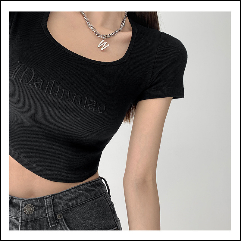 Scoop Neck Rib Graphic Tee  |  Womens Tops Tops colorado