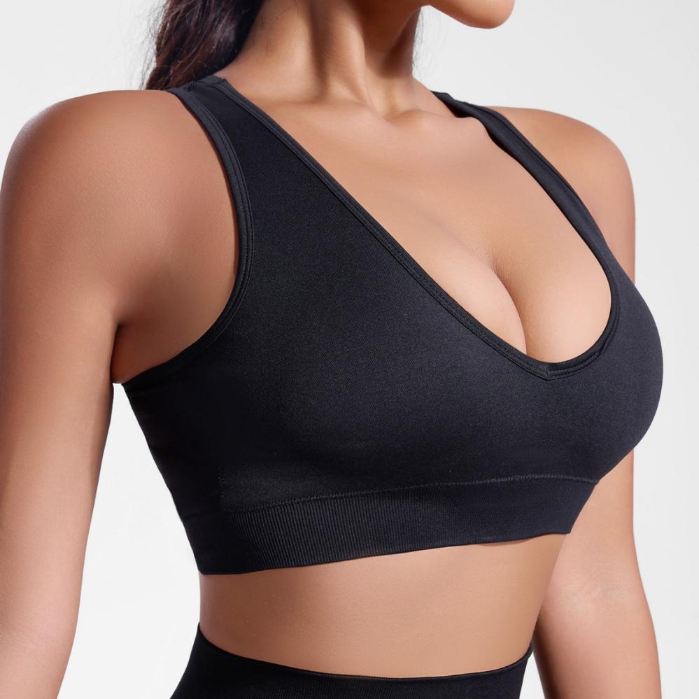 Seamless Plunge Strappy Back Crop  |  Womens Tops Tops Tops