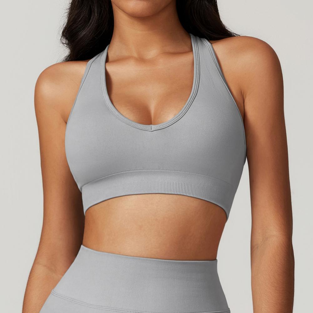 Seamless Plunge Strappy Back Crop  |  Womens Tops Tops dark water