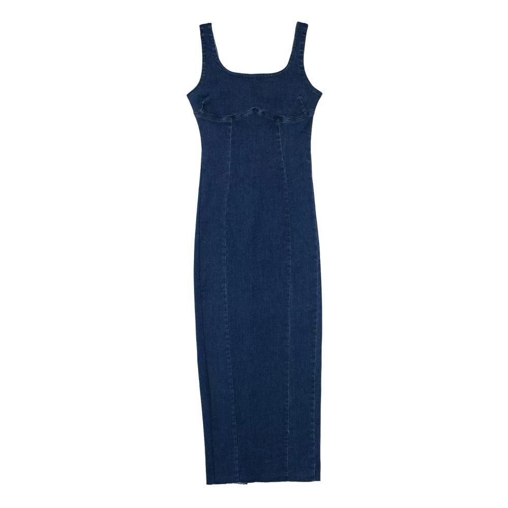 Sloan Denim Maxi Dress  |  Womens Skirts Skirts mistic blue