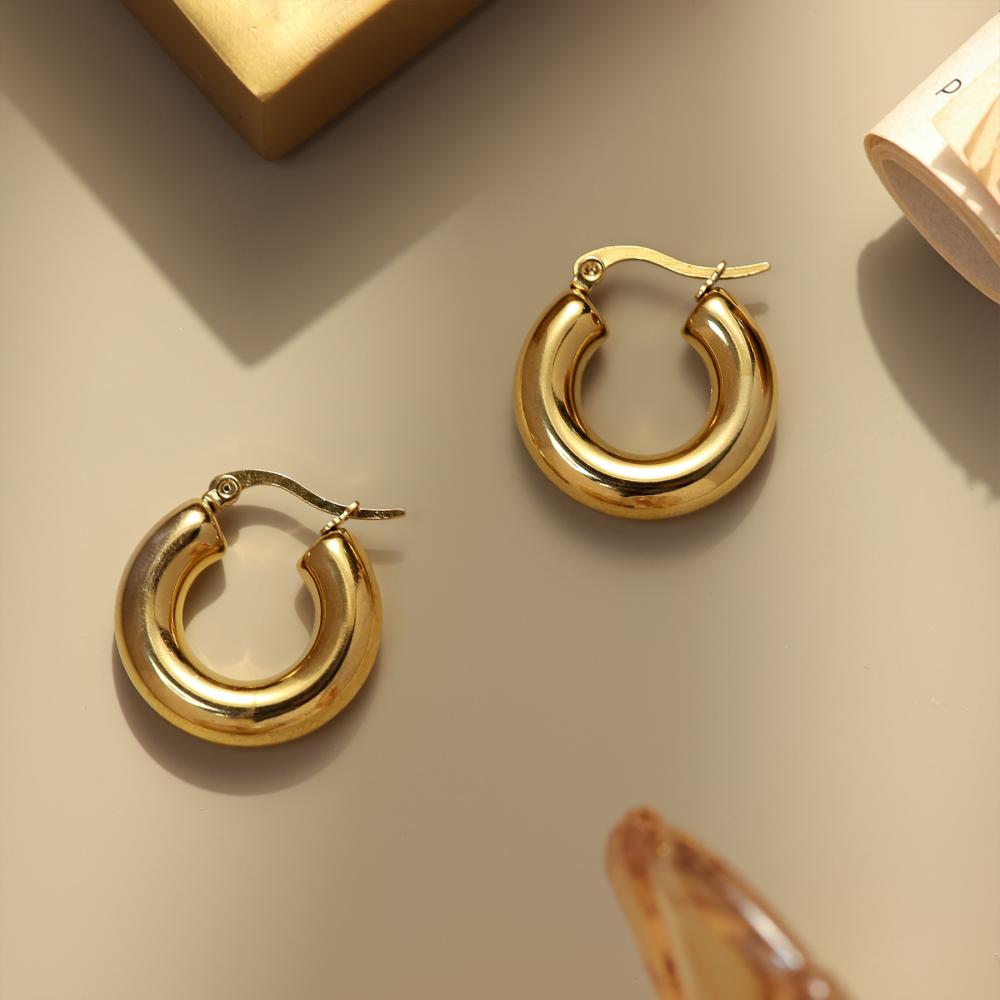 Small Hoop Earring  |  Womens Jewelry Jewelry gold plated tube