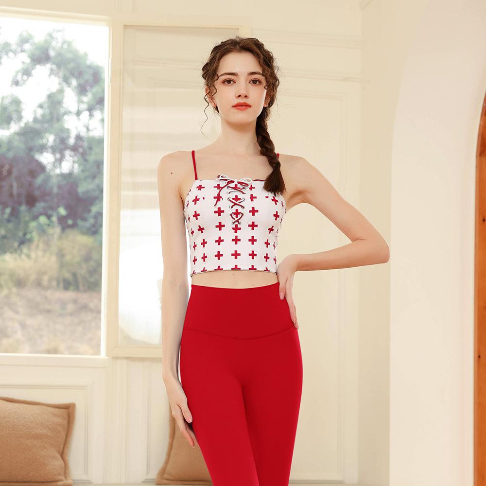 Sofia Ribbon Trim Tube Top  |  Womens Tops Tops bobbi ditsy cherry rouge