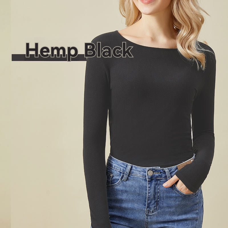 Staple Rib Boat Neck Long Sleeve Top  |  Womens Tops Tops Tops