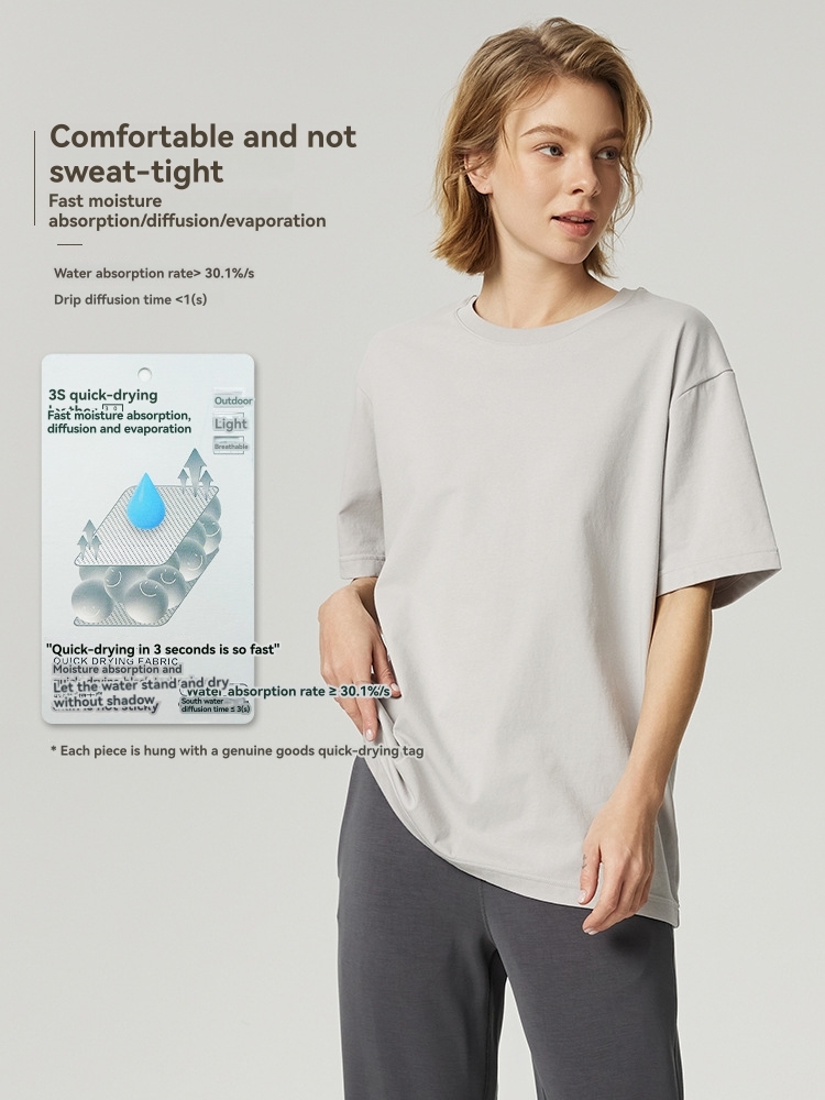 The Boxy Oversized Tee  |  Womens Tops Tops grey marle