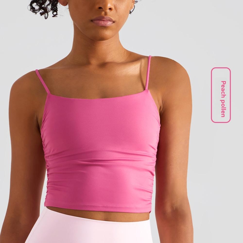 Ultra Soft Ruched Side Tank  |  Womens Tops Tops millennial pink