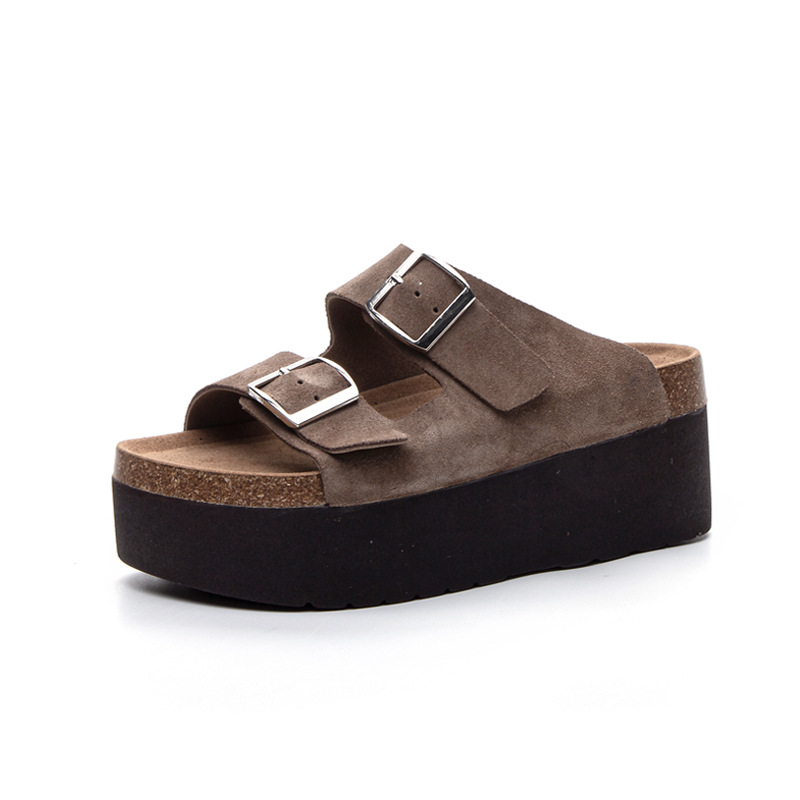 Rex Flatform Buckle Slide  |  Womens Shoes & Slippers Shoes & Slippers ecru smooth